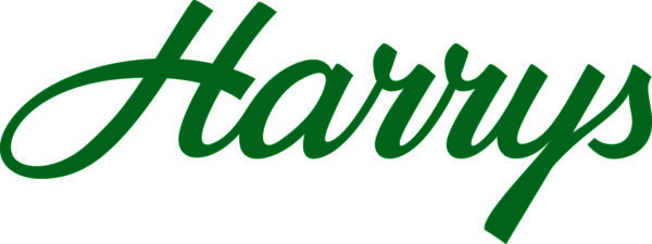 Harrys logo gron utan vimpel